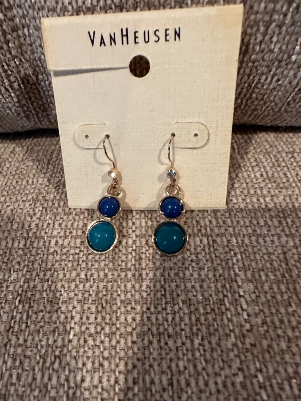Van Heusen Leverback Earrings With Turquoise Accents